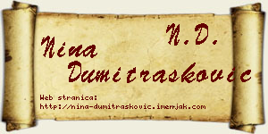 Nina Dumitrašković vizit kartica